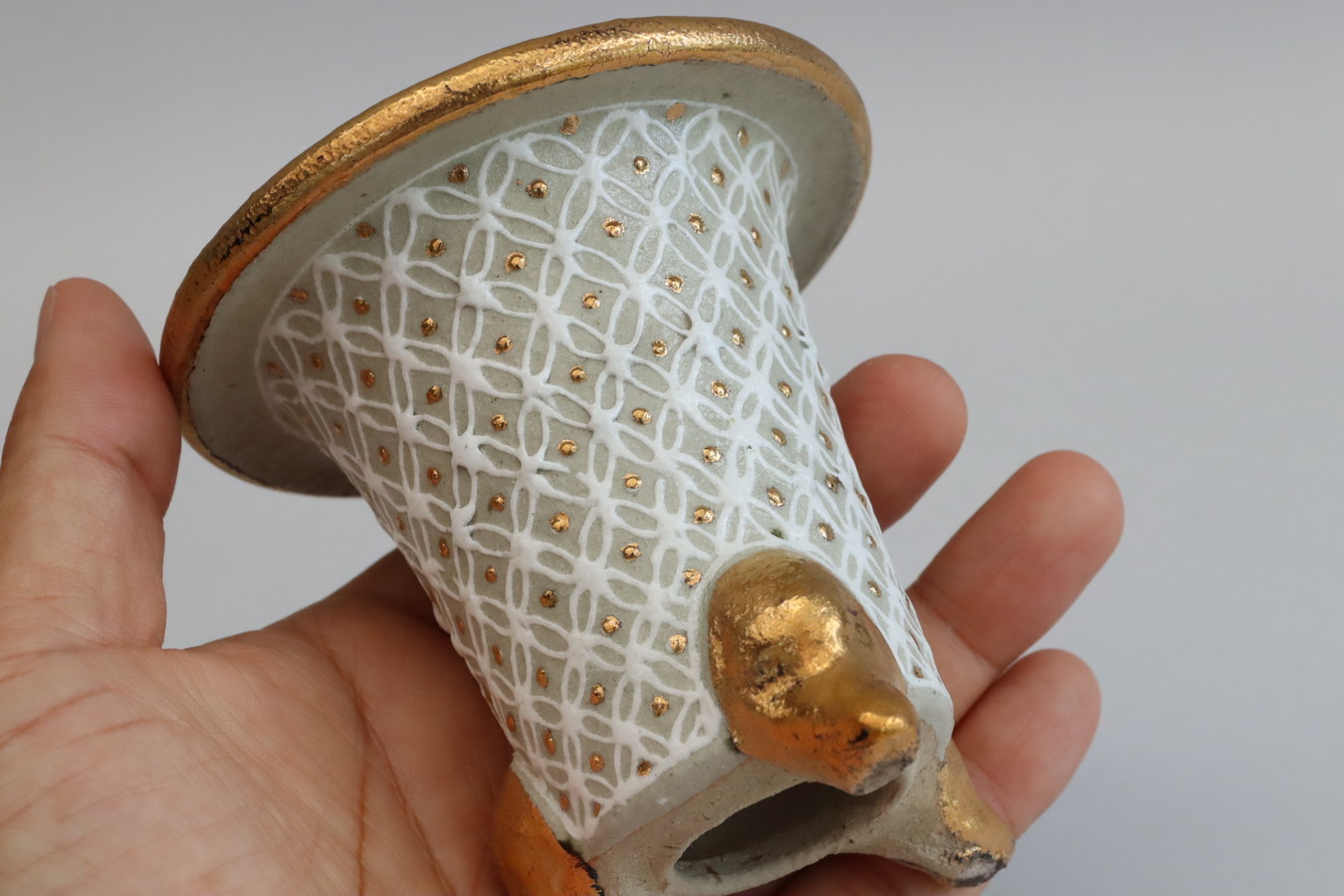 2192,七宝　外径約9.4cm　作素晴らしい　こういった幾何紋は力量試される