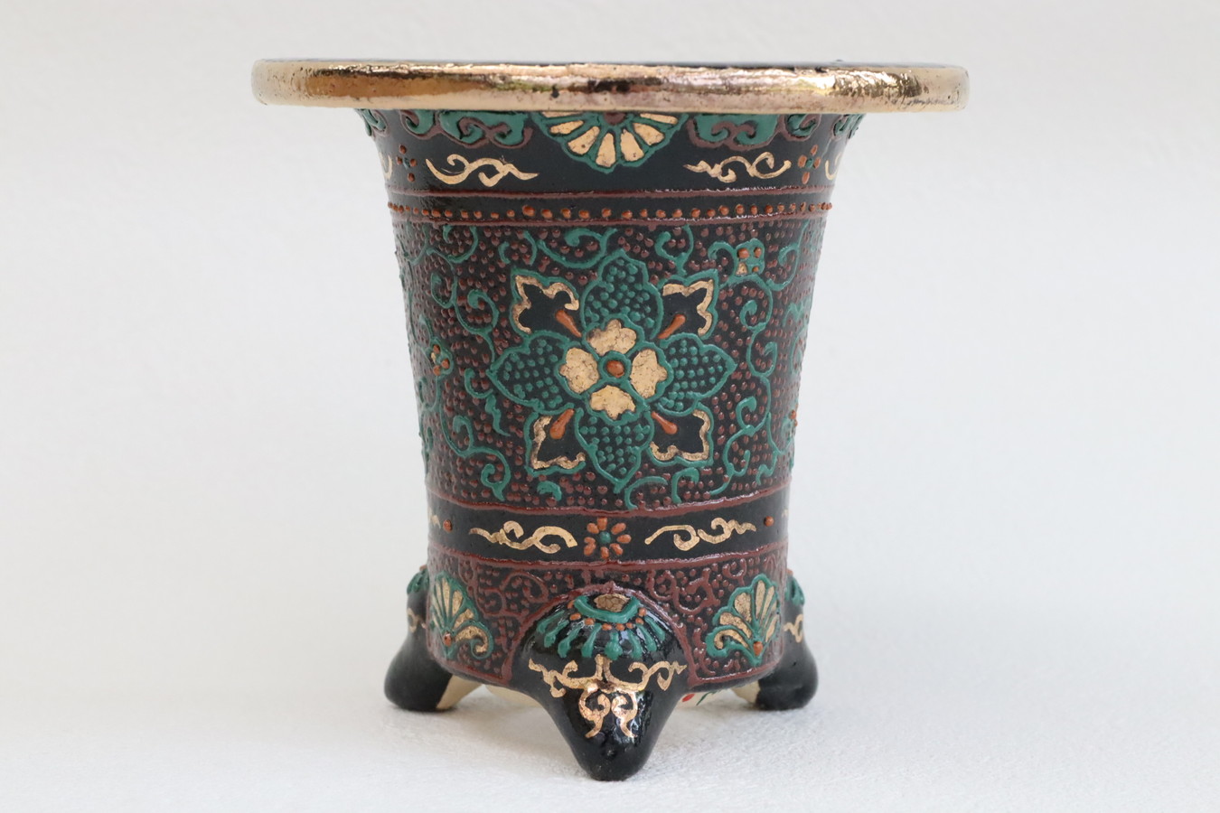 2452,五龍華唐草  外径約10.8cm　梅花サイン